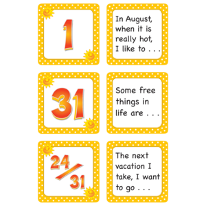 TCR5082 August Polka Dots Calendar Days/Story Starters Image