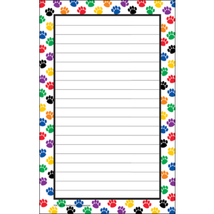 TCR5087 Colorful Paw Prints Notepad Image