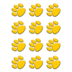 TCR5120 Gold Paw Prints Mini Accents Image