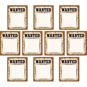 TCR5138 Western Wanted Posters Accents Image