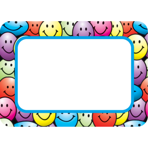 TCR5172 Happy Faces Name Tags/Labels Image