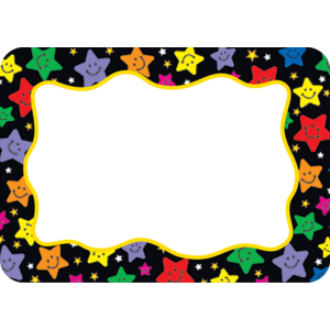 TCR5177 Happy Stars Name Tags/Labels Image