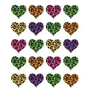 TCR5200 Leopard Print Hearts Stickers Image