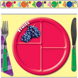 TCR5247 What's on Your Plate? Straight Border Trim Image
