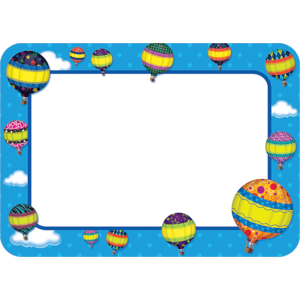 TCR5340 Hot Air Balloons Name Tags/Labels Image