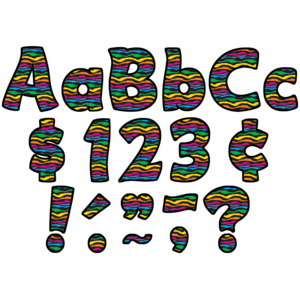 TCR5342 Wild Stripes Funtastic 4" Letters Combo Pack Image