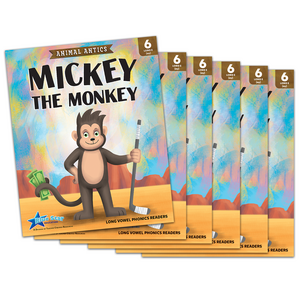 TCR53482 Animal Antics: Mickey the Monkey - Long e Vowel Reader - 6 Pack Image
