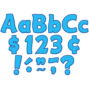 TCR5351 Blue Pinstripe Funtastic 4" Letters Combo Pack Image