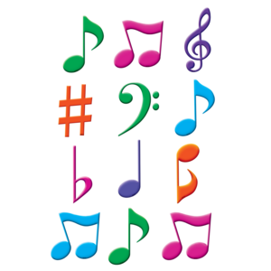 TCR5482 Musical Notes Mini Accents Image