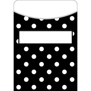 TCR5552 Black Polka Dots Library Pockets Image