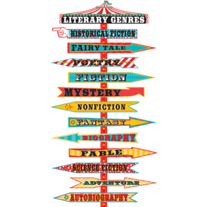 TCR5714 Carnival Literary Genres Mini Bulletin Board Image