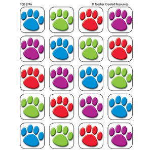 TCR5746 Colorful Paw Prints Stickers Image