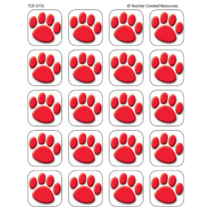 TCR5776 Red Paw Prints Stickers Image