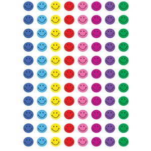 TCR5781 Assorted Happy Faces Mini Stickers Super Valu-Pak Image