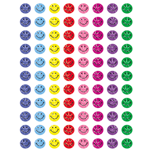 TCR5783 Happy Faces Sparkle Mini Stickers Super Valu-Pak Image