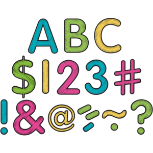 TCR5814 Chalkboard Brights Classic 2" Letters Uppercase Pack Image