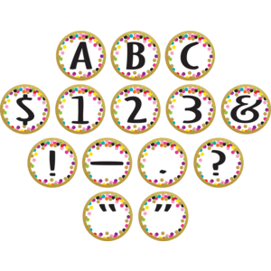 TCR5849 Confetti Circle Letters Image