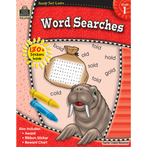 TCR5943 Ready-Set-Learn: Word Searches Grade 1 Image