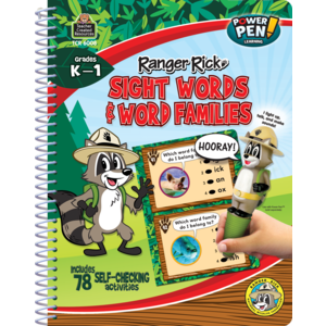 TCR6008 Ranger Rick Power Pen Learning Bk: Sight Words/Word Families Image