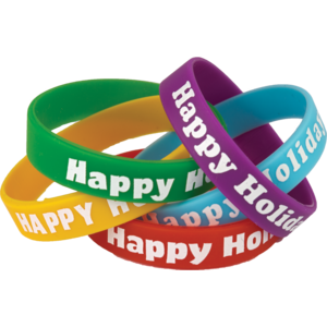 TCR6016 Happy Holidays Wristbands 10 Pack Image
