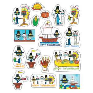 TCR62024 Pete the Cat Thanksgiving Stickers Image