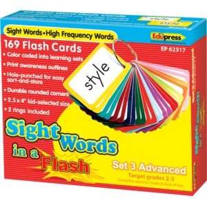 TCR62317 Sight Words in a Flash Cards Grades 2-3 Image