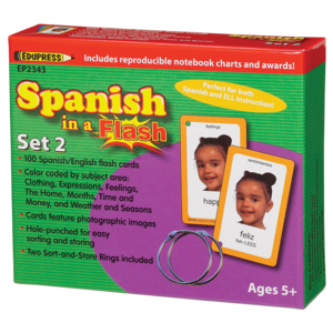 TCR62343 Spanish in a Flash Cards Set 2 Image