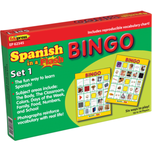 TCR62345 Spanish in a Flash Bingo Game Set 1 Image