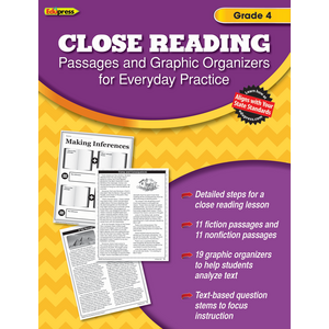 TCR62562 Close Reading Practice Book Grade 4 Image