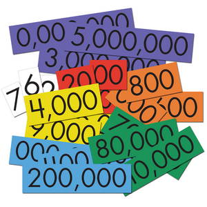 TCR626663 Sensational Math Place Value Cards: 7-Value Whole Numbers (12-Pack) Image