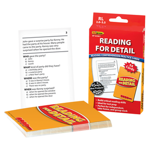 TCR63061 Reading for Detail Practice Cards Red Level Image