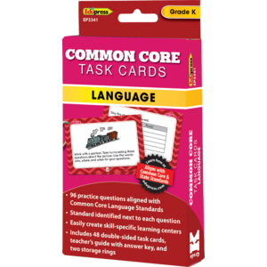 TCR63341 Common Core Language Task Cards Grade K Image