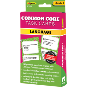 TCR63351 Common Core Language Task Cards Grade 3 Image