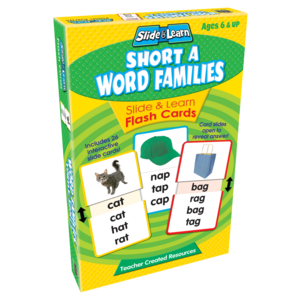 TCR6557 Short A Word Families Slide & Learn Flash Cards Image