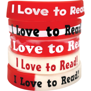 TCR6566 Fancy I Love to Read Wristbands Image
