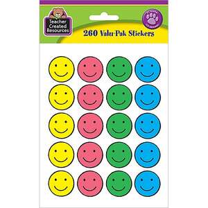 TCR6632 Happy Face Stickers Valu-Pak Image