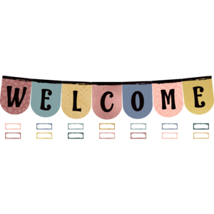 TCR6677 Wonderfully Wild Welcome Bunting Bulletin Board Image