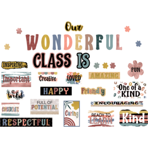 TCR6680 Wonderfully Wild Our Wonderful Class Mini Bulletin Board Image