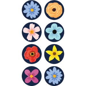 TCR6702 Wildflowers Mini Stickers Image