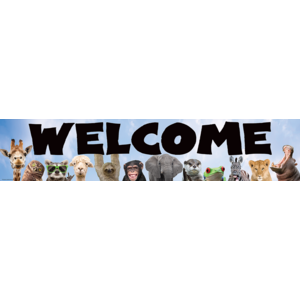TCR6836 Go Wild Animals Welcome Banner Image