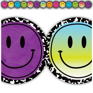 TCR6929 Brights 4Ever Smiley Faces Die-Cut Border Trim Image