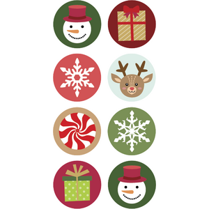 TCR6947 Winter Holiday Mini Stickers Image