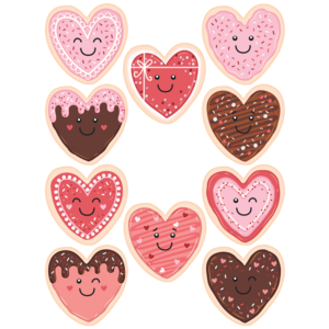 TCR6951 Frosted Heart Cookies Accents Image