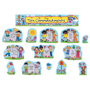 TCR7000 Children's Ten Commandments Bulletin Board Display Set Image