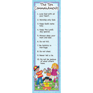 TCR7065 Ten Commandments Bookmarks Image