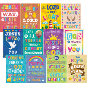 TCR7072 Bible Verses Small Poster Pack Image