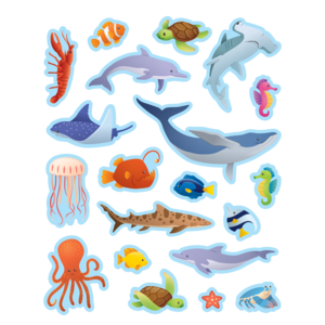 TCR7095 Ocean Animals Stickers Image