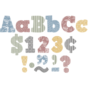 TCR7194 Classroom Cottage Bold Block 4" Letters Combo Pack Image