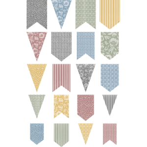TCR7197 Classroom Cottage Pennants Accents - Assorted Sizes Image