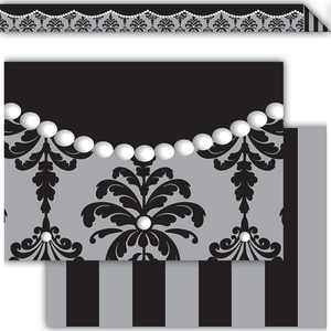 TCR73145 Damask & Pearls Double-Sided Border Image